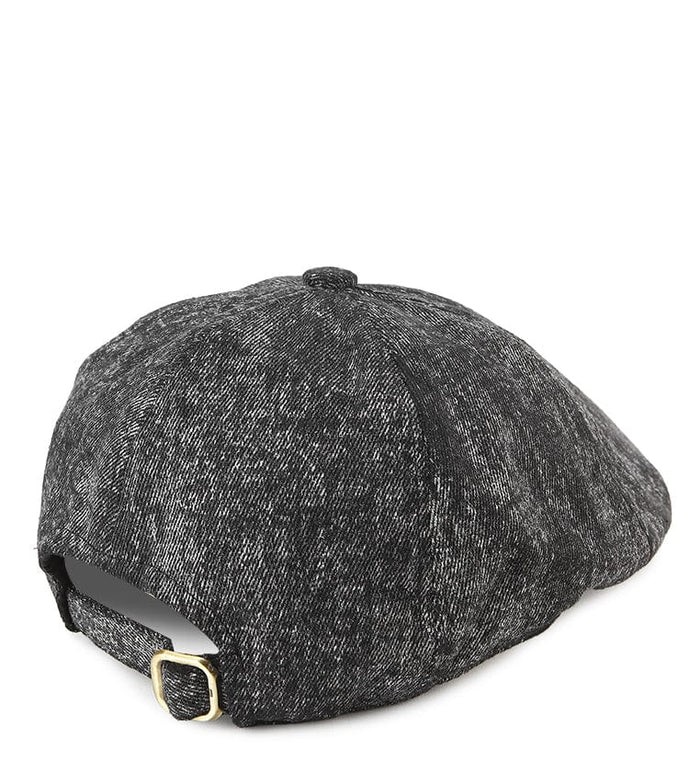 Vintage Washed Flat Cap - Black
