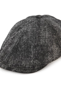 Vintage Washed Flat Cap - Black
