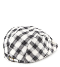 Plaid Flat Cap - Black