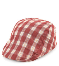 Plaid Flat Cap - Red