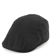 Linen Flat Cap - Black