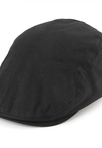 Linen Flat Cap - Black