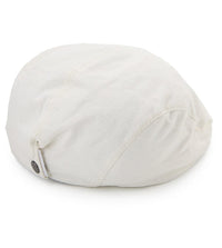 Linen Flat Cap - White