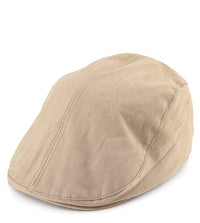 Linen Flat Cap - Beige