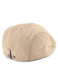 Linen Flat Cap - Beige