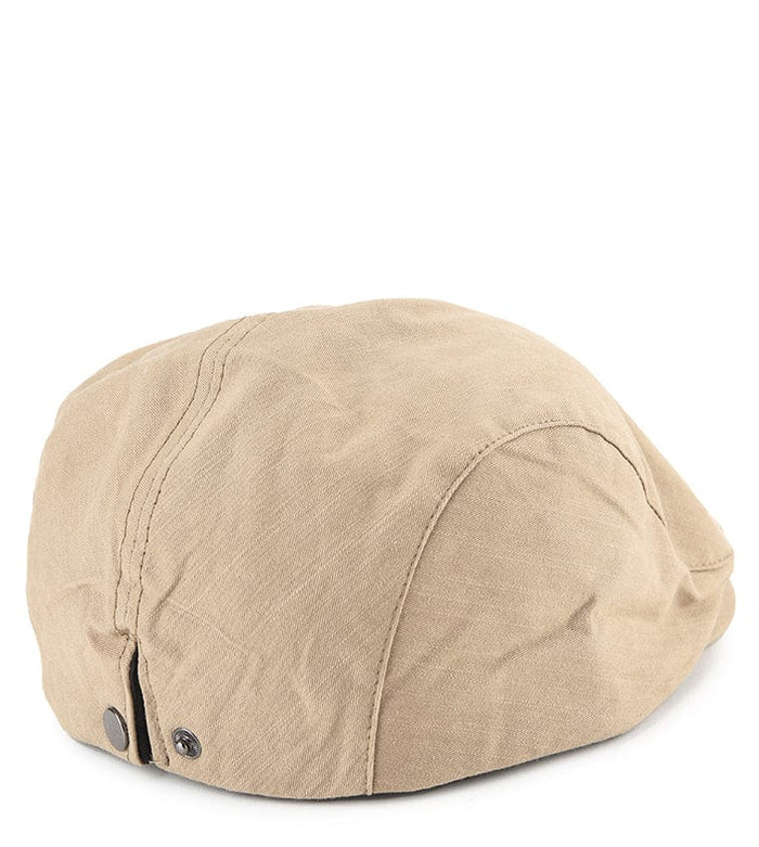 Linen Flat Cap - Beige