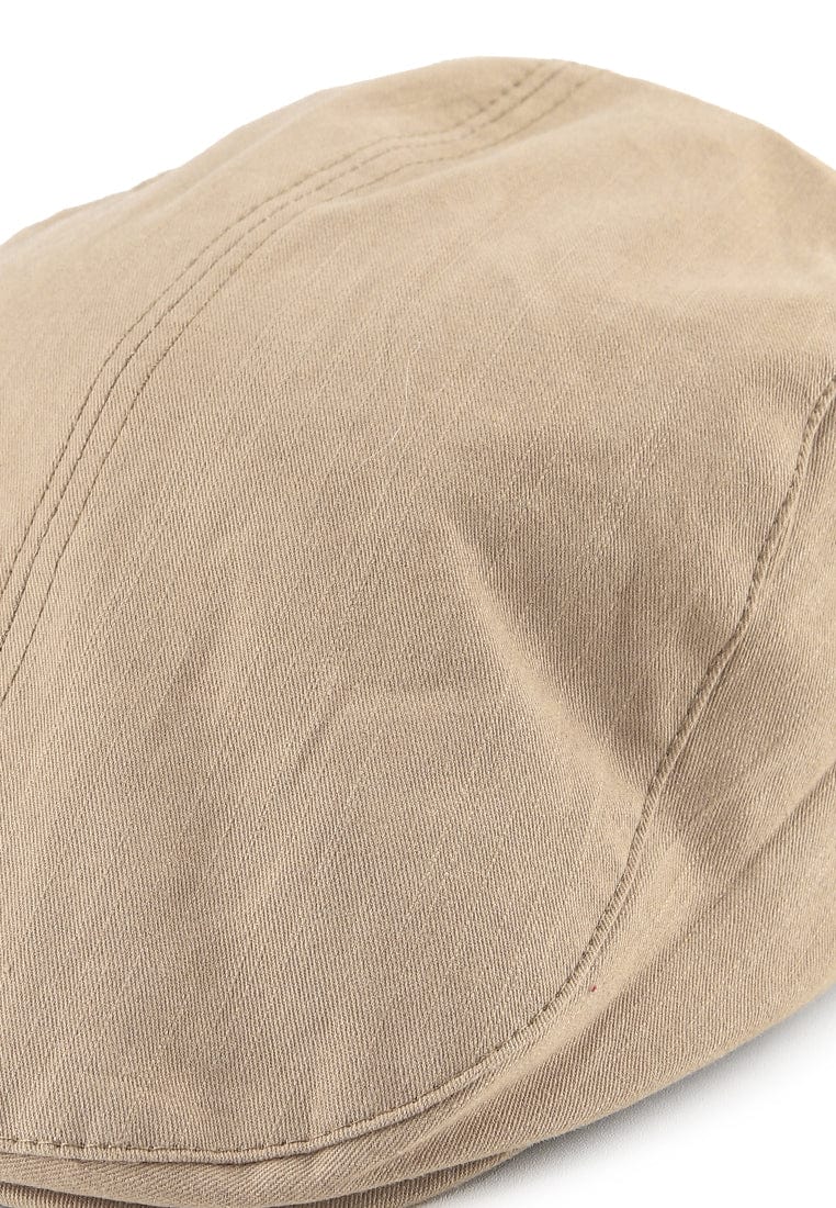 Linen Flat Cap - Beige