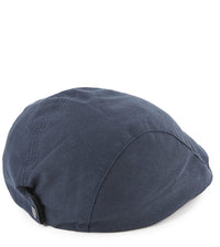 Linen Flat Cap - Navy