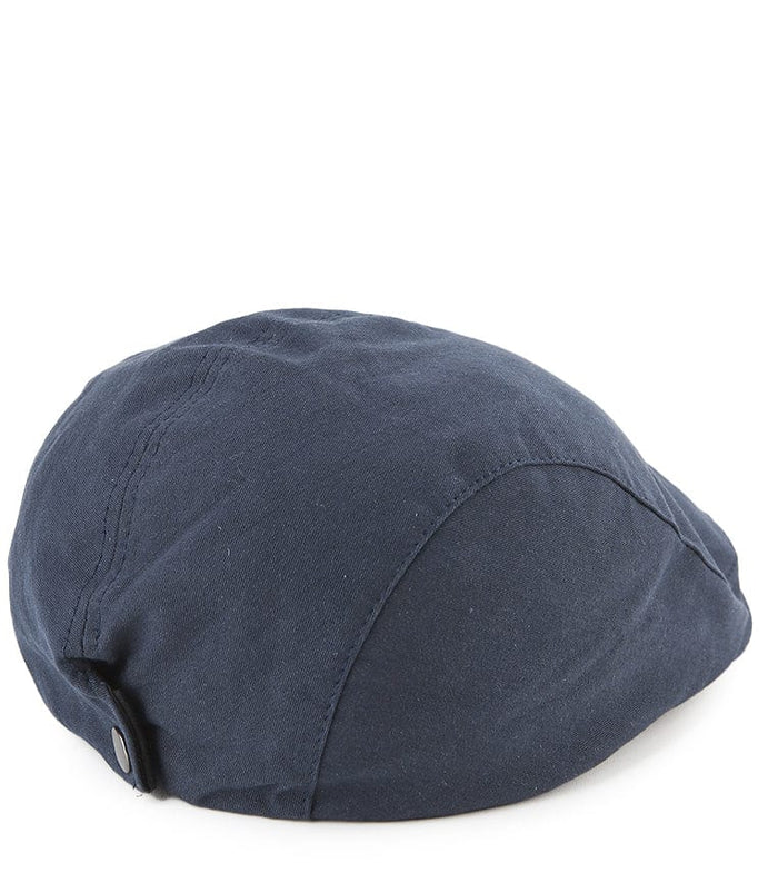 Linen Flat Cap - Navy