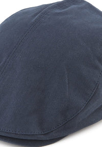 Linen Flat Cap - Navy