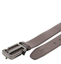 Icon Plate Buckle Top Grain Leather Belt - Brown