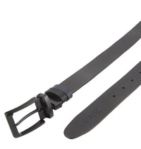LineShift Pin Buckle Reversible Top Grain Leather Belt - Black Blue