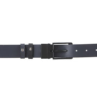 LineShift Pin Buckle Reversible Top Grain Leather Belt - Black Blue