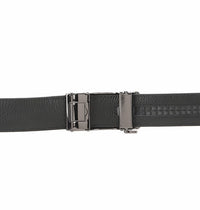 Axis Plate Buckle Top Grain Leather Belt - Black