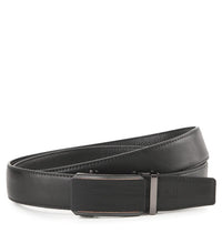 Belvoir Plate Buckle Top Grain Leather Belt - Black
