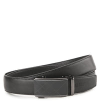 The Windsor Plate Buckle Top Grain Leather Belt - Black
