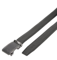 The Windsor Plate Buckle Top Grain Leather Belt - Black
