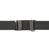 The Windsor Plate Buckle Top Grain Leather Belt - Black