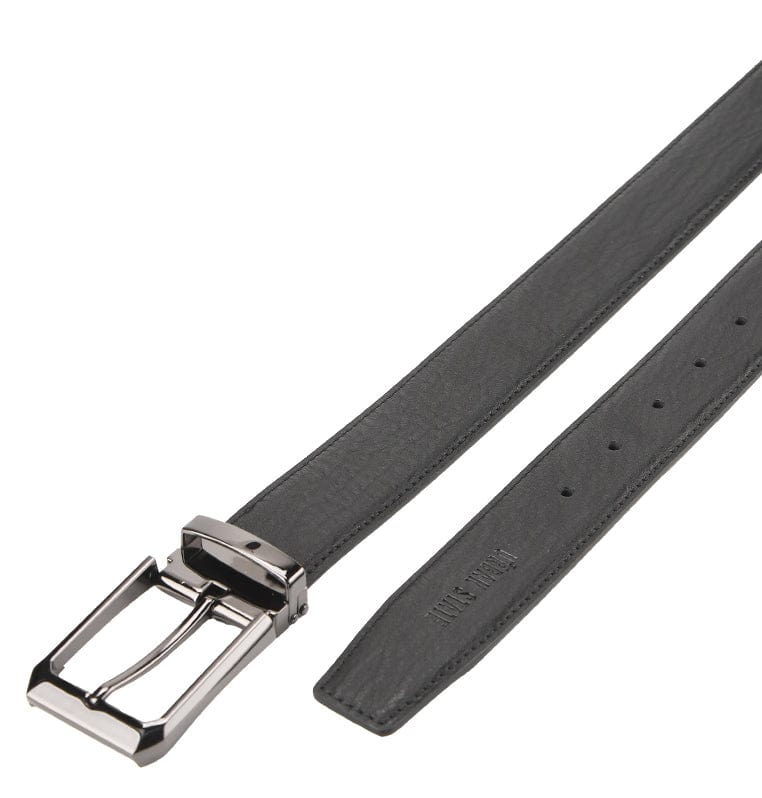 Ironhide Pin Buckle Top Grain Leather Belt - Black