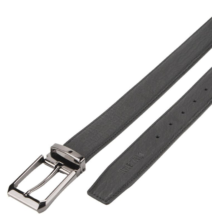 Ironhide Pin Buckle Top Grain Leather Belt - Black