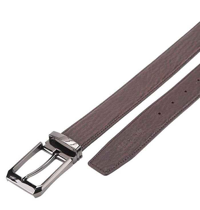 Ironhide Pin Buckle Top Grain Leather Belt - Brown