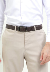 Ironhide Pin Buckle Top Grain Leather Belt - Brown