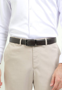 The Seam Pin Buckle Top Grain Leather Belt - Brown