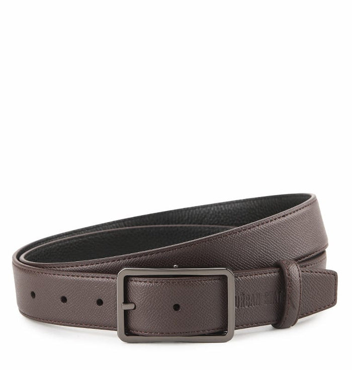MagLock Pin Buckle Top Grain Leather Belt - Brown