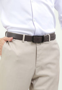 MagLock Pin Buckle Top Grain Leather Belt - Brown