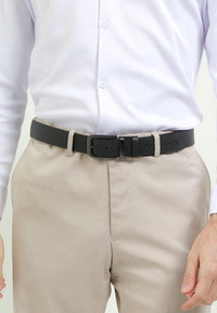 LoopTwo Pin Buckle Reversible Top Grain Leather Belt - Black Brown