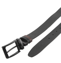 LineShift Pin Buckle Reversible Top Grain Leather Belt - Black Brown