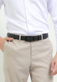 LineShift Pin Buckle Reversible Top Grain Leather Belt - Black Brown