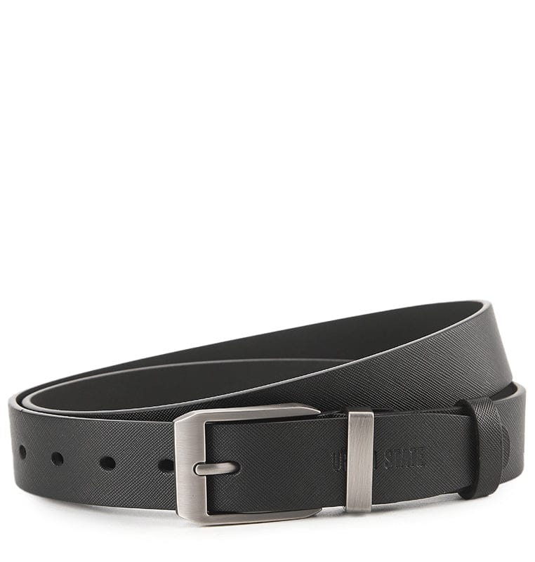 OneLoop Pin Buckle Top Grain Leather Belt - Black