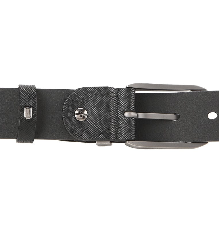 OneLoop Pin Buckle Top Grain Leather Belt - Black