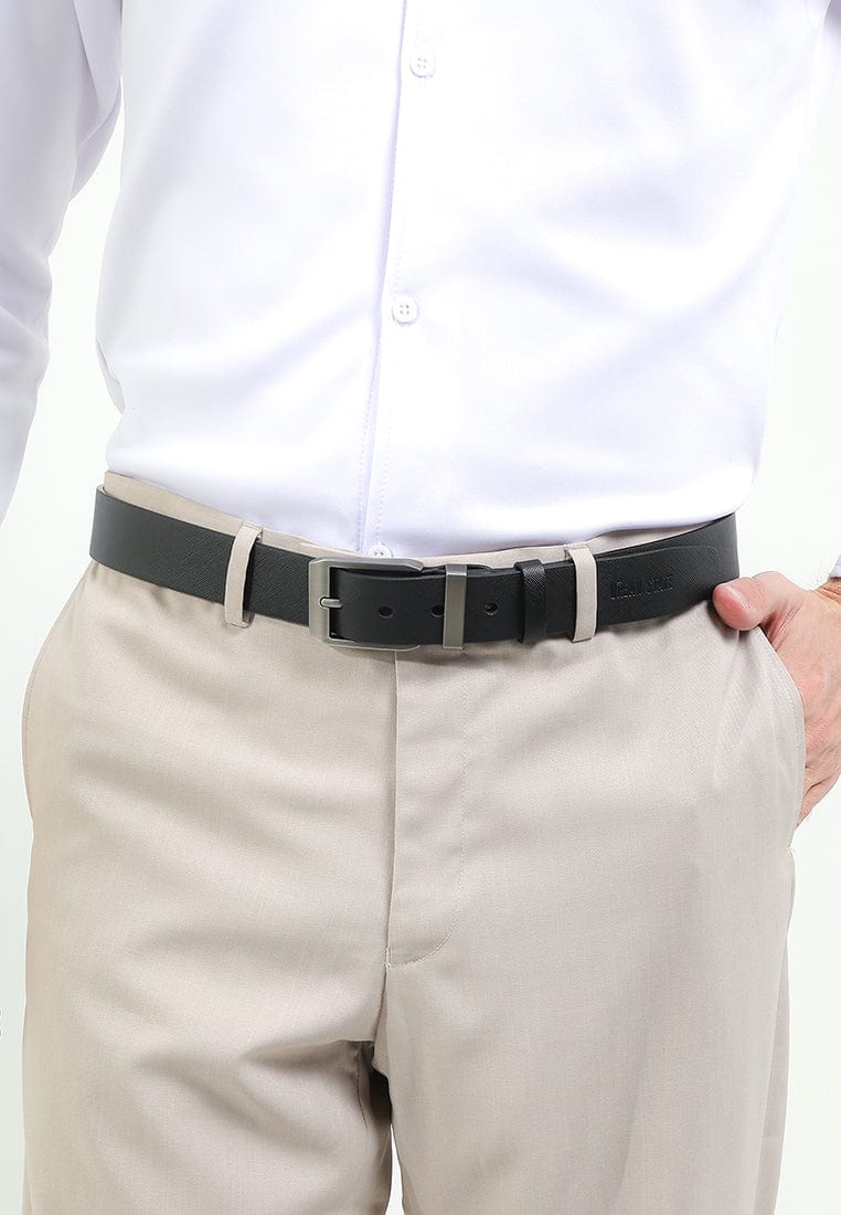 OneLoop Pin Buckle Top Grain Leather Belt - Black