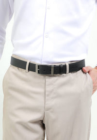 OneLoop Pin Buckle Top Grain Leather Belt - Black