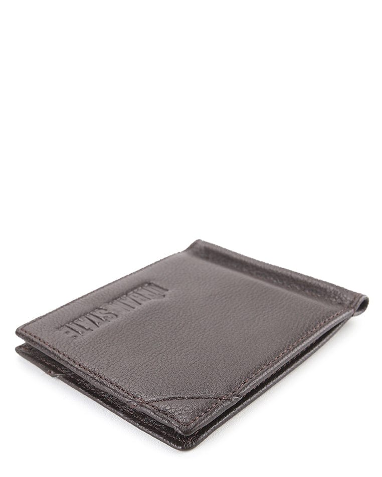 Everyday Leather Clip Wallet - Brown