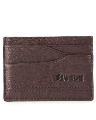 Axis Carry Leather Card Wallet - Brown