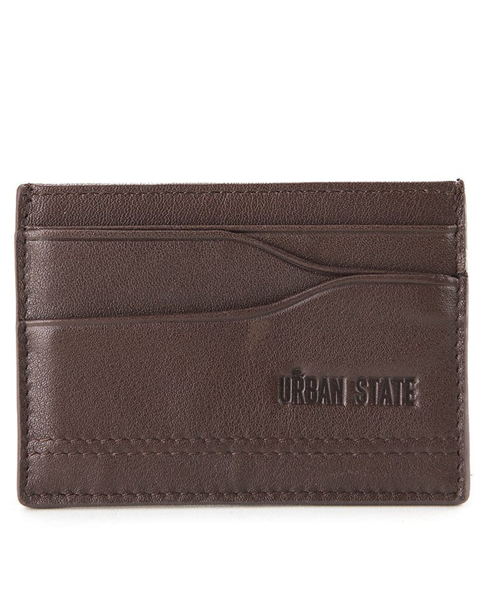 Axis Carry Leather Card Wallet - Brown