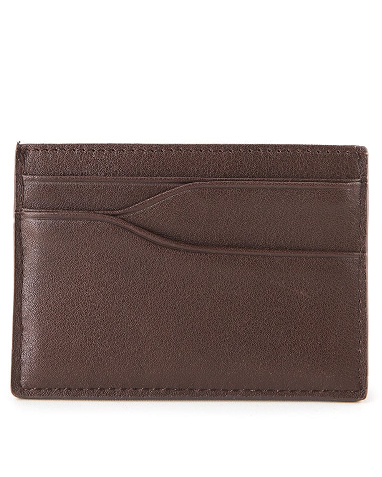 Axis Carry Leather Card Wallet - Brown