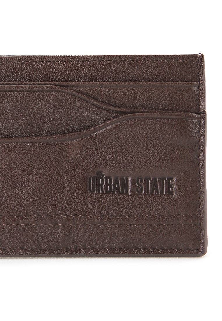 Axis Carry Leather Card Wallet - Brown