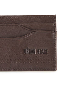 Axis Carry Leather Card Wallet - Brown