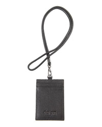 Everyday Carry Leather Card Lanyard - Black