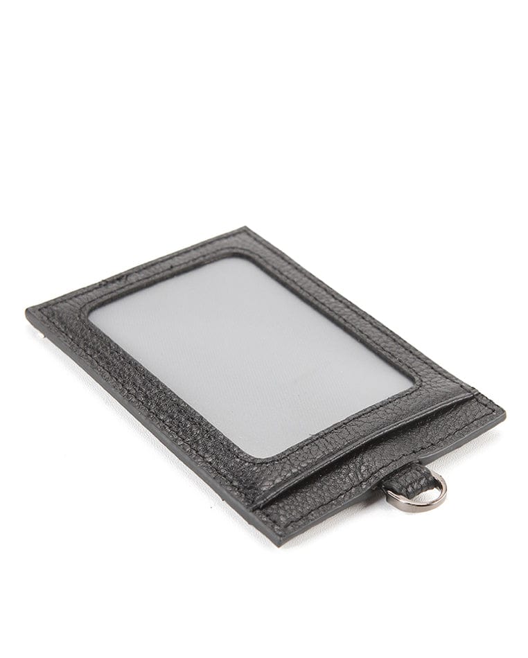 Everyday Carry Leather Card Lanyard - Black