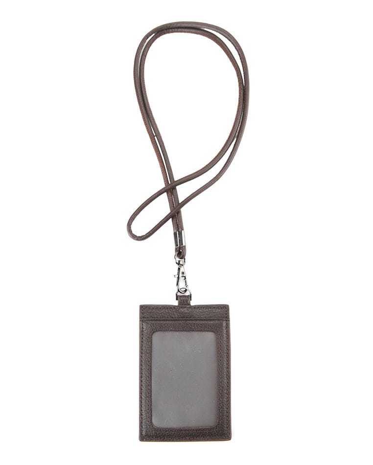 Everyday Carry Leather Card Lanyard - Brown