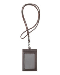 Everyday Carry Leather Card Lanyard - Brown