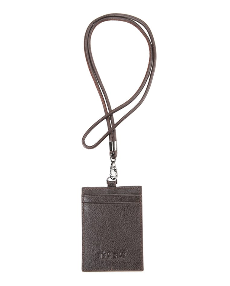 Everyday Carry Leather Card Lanyard - Brown