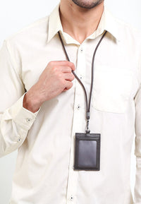 Everyday Carry Leather Card Lanyard - Brown