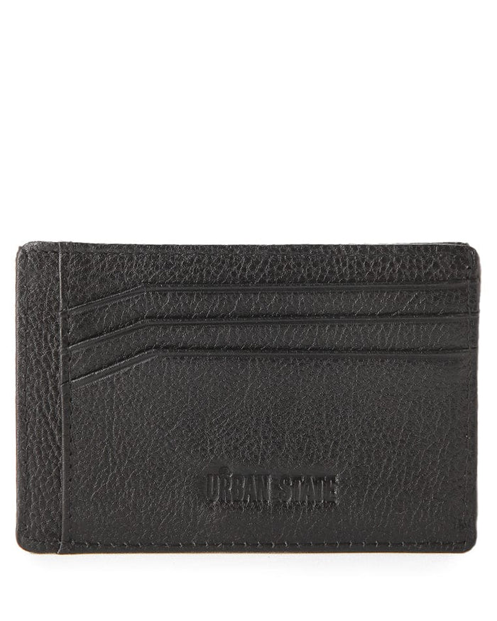 Metro Carry Leather Card Wallet - Black