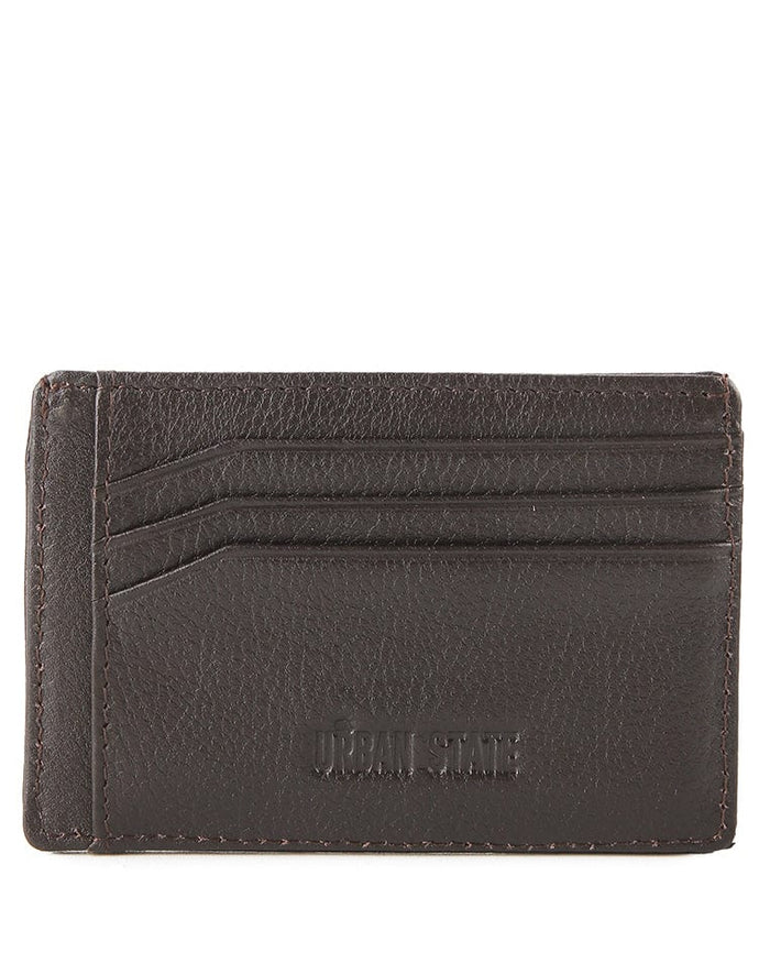 Metro Carry Leather Card Wallet - Brown